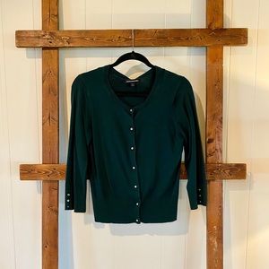 EXPRESS forest green cardigan- SIZE L